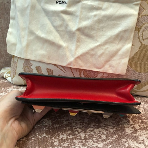 Fendi Red Multicolor Studded Women's Bag - Picture 14 of 14